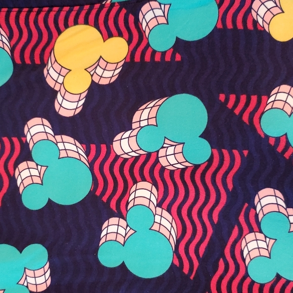 LULAROE DISNEY Mickey Mouse head logo multicolored TC Tall and Curvy - Picture 4 of 6